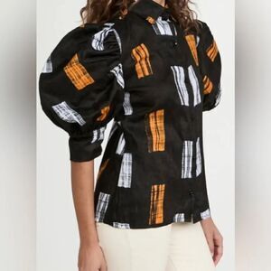 Busayo Tola Blouse with puff sleeves NWT Size S